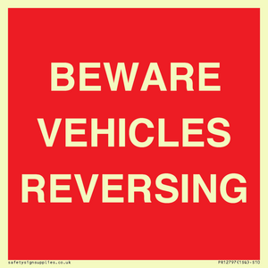 BEWARE VEHICLES REVERSING